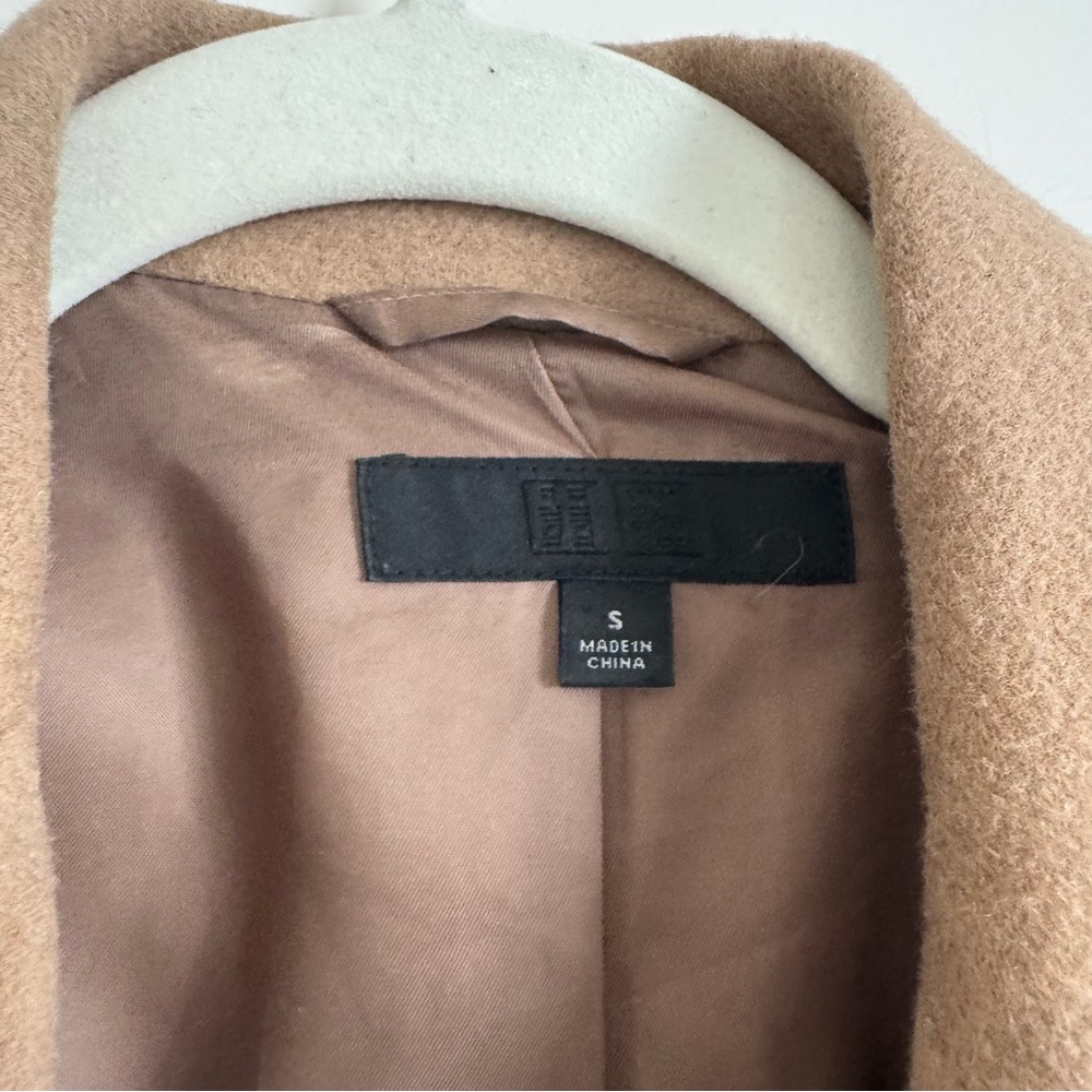 Camel tan Uniqlo Chester long wool and cashmere Trench Coat size small - Picture 4 of 6